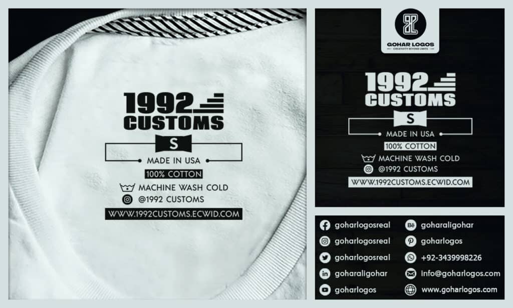 1992 CUSTOMS TAG PRESENTATION clothing tags