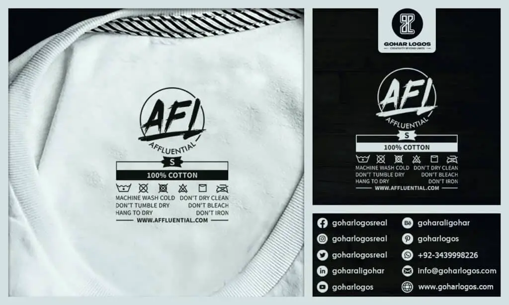 AFL Tag Design Presentation clothing tags