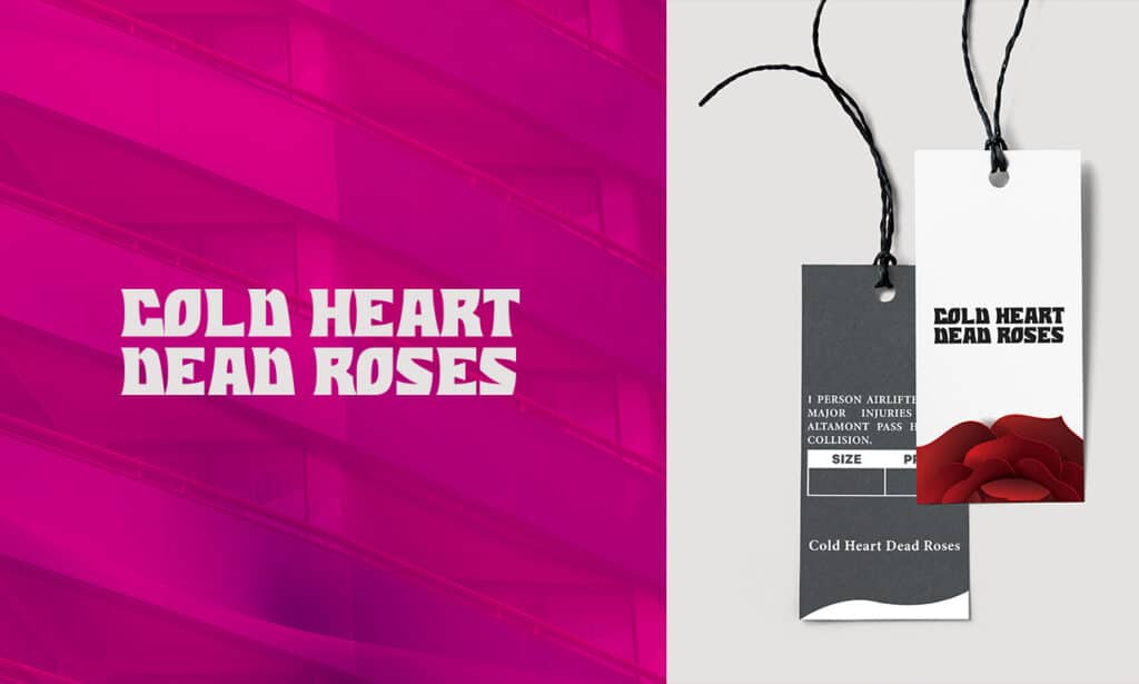 Cold Heart Dead Roses Hang Tag Presentation