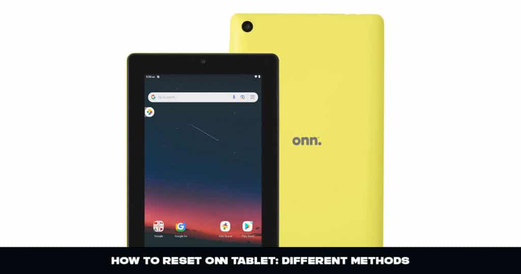 How to reset onn tablet 2